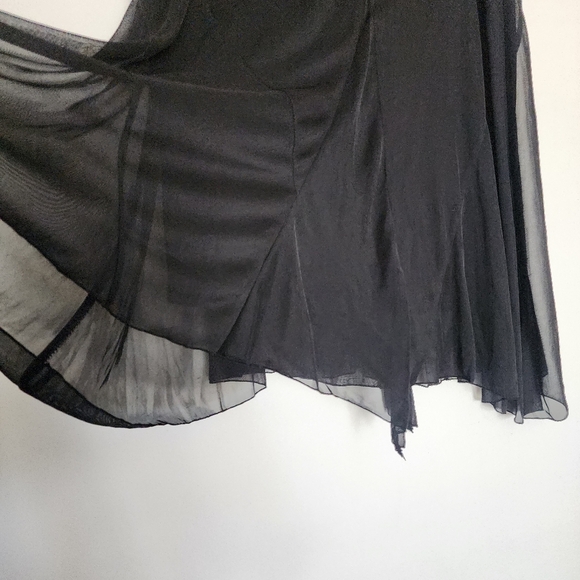 Vintage black Witchy 90s mesh asymmetrical skirt - Picture 3 of 8